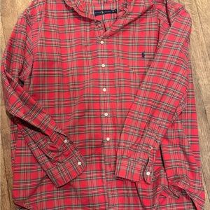Red Plaid Men's Shirt